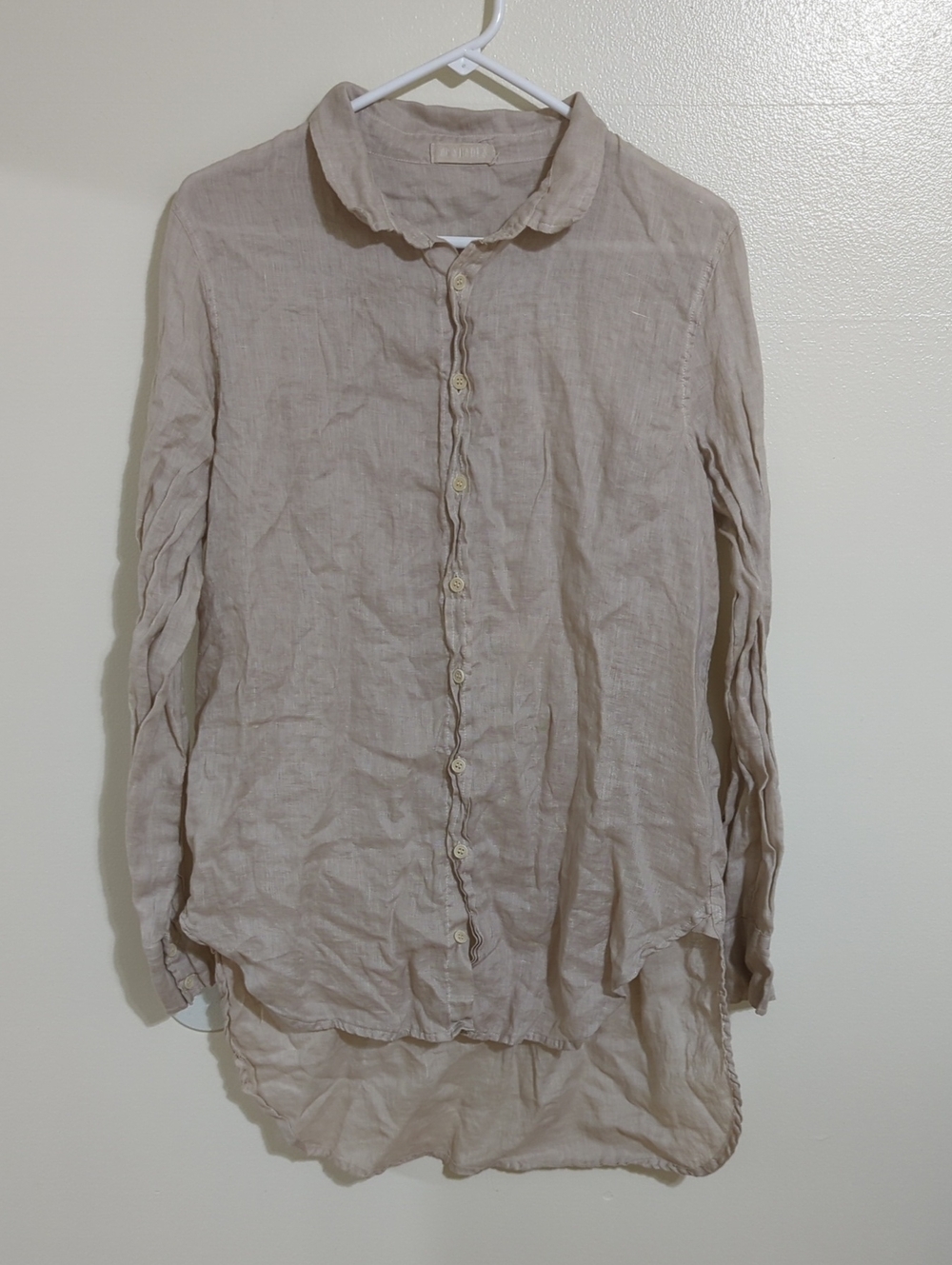 CP Shades Button Down Linen Tunic Top